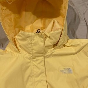 Yellow North Face raincoat/windbreaker